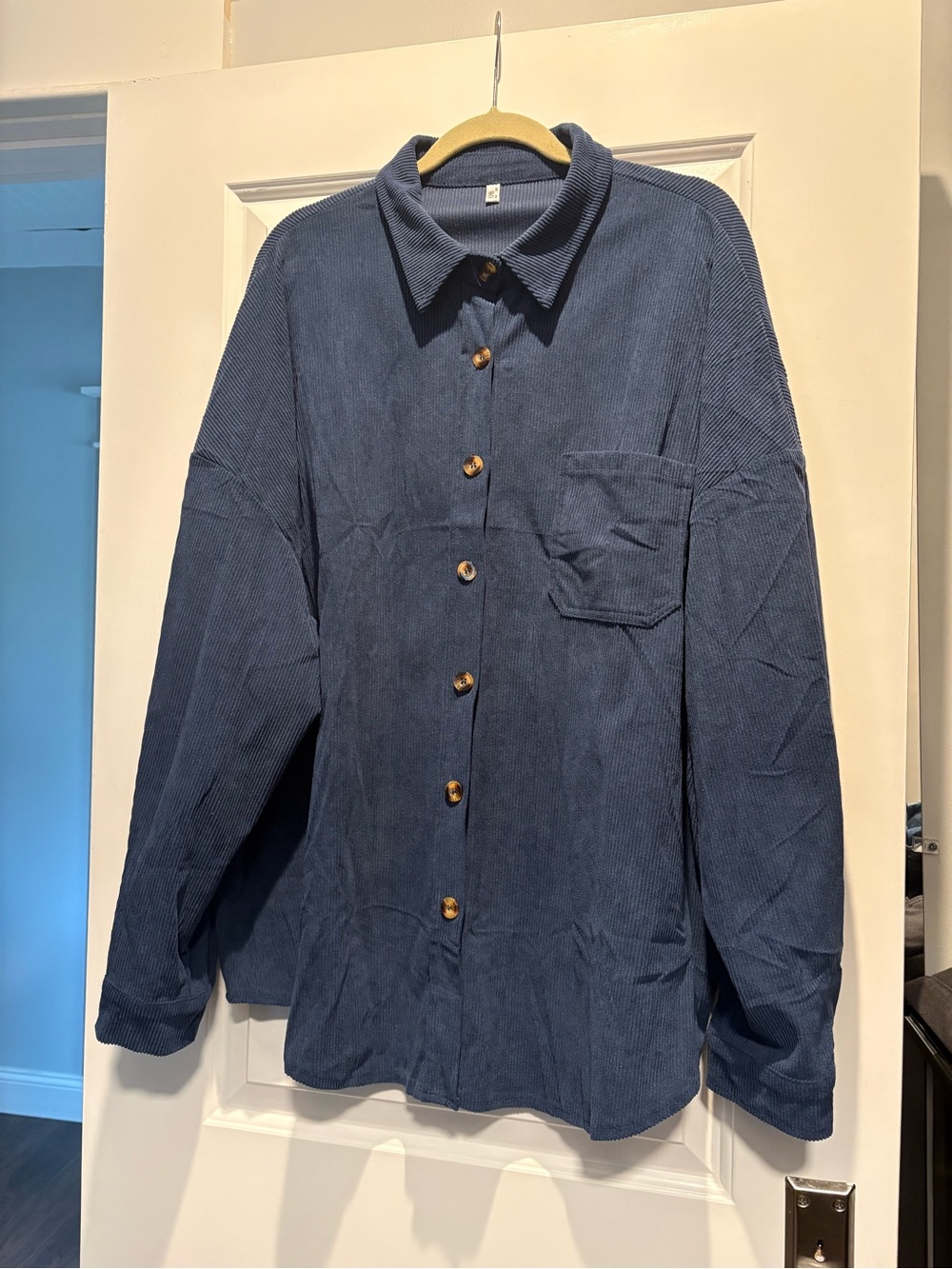 In’Voland Women’s Corduroy Button-Up Shacket